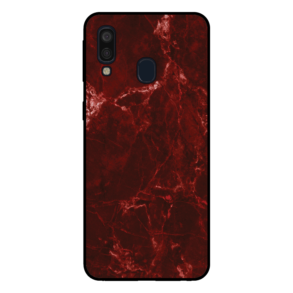 Sublimatiehoesje Samsung Galaxy A40 marmer rood