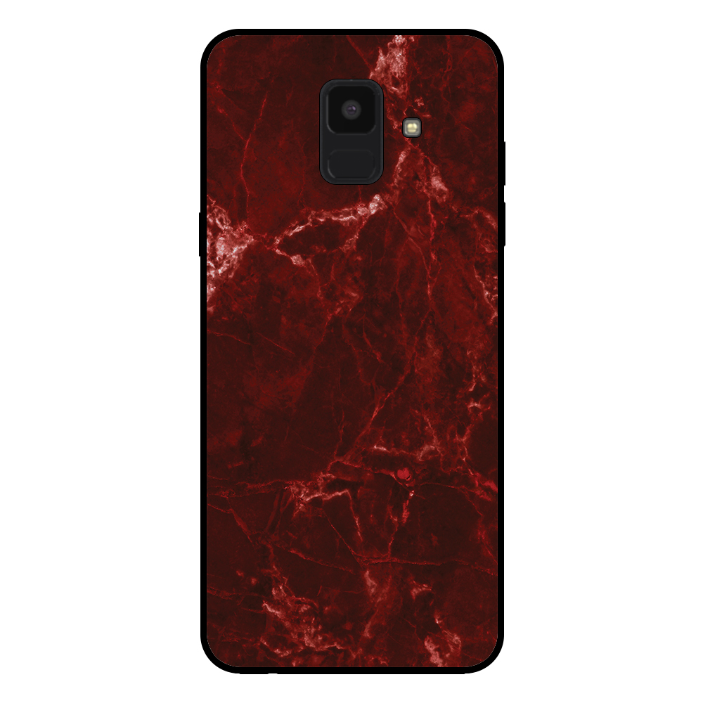 Sublimatiehoesje Samsung Galaxy A6 2018 marmer rood