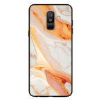 Sublimatiehoesje Samsung Galaxy A6 Plus 2018 marmer oranje