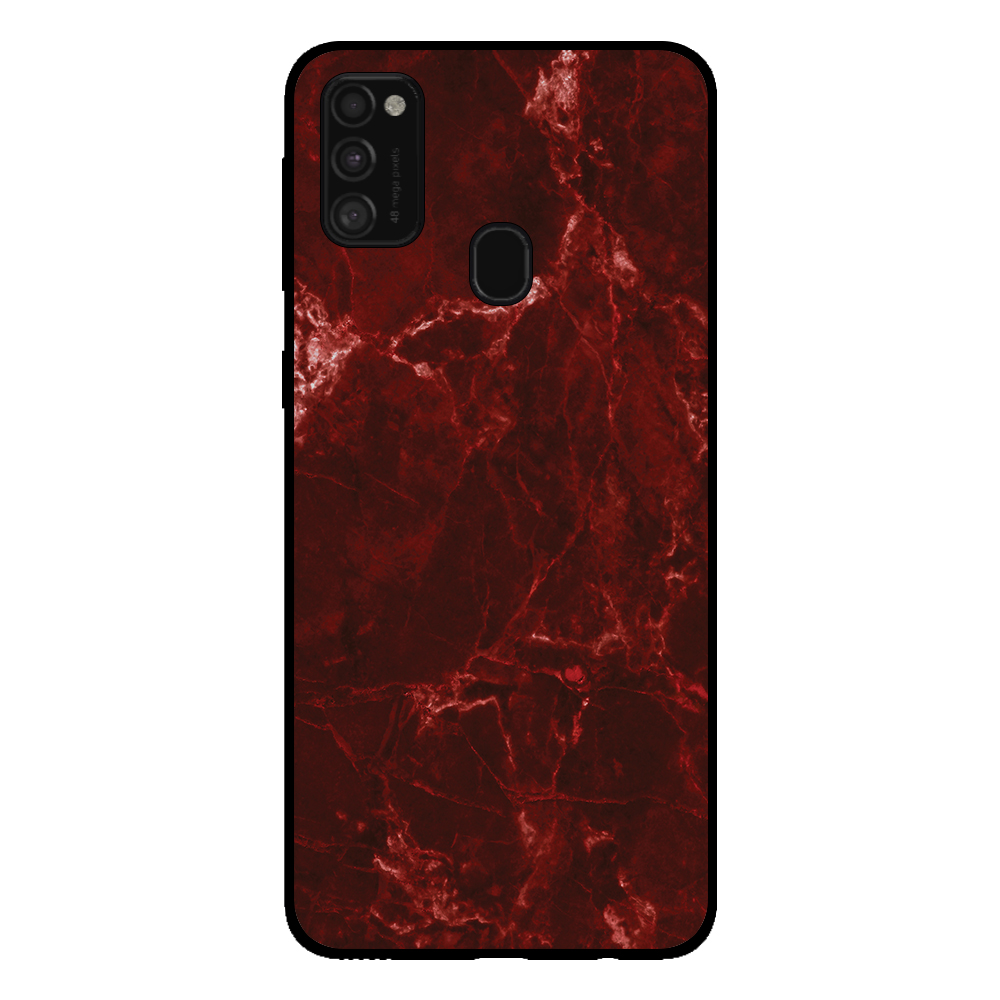 Sublimatiehoesje Samsung Galaxy M21 marmer rood