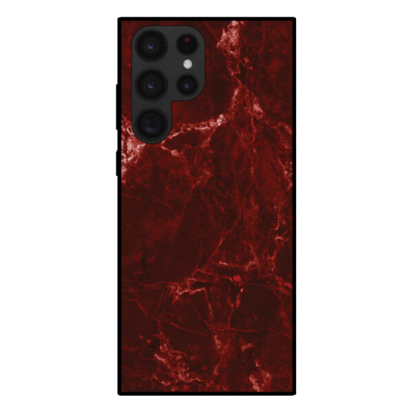 Sublimatiehoesje Samsung Galaxy S22 Ultra marmer rood