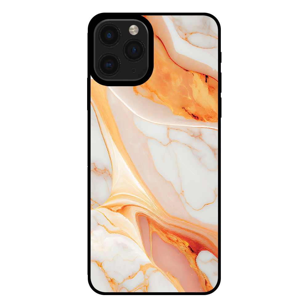Sublimatiehoesje iPhone 11 Pro marmer oranje