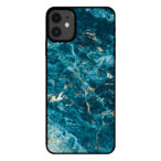 Sublimatiehoesje iPhone 11 marmer blauw