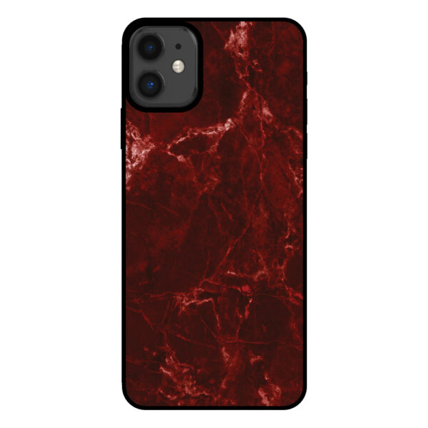 Sublimatiehoesje iPhone 11 marmer rood