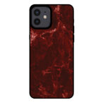 Sublimatiehoesje iPhone 12-12 Pro marmer rood