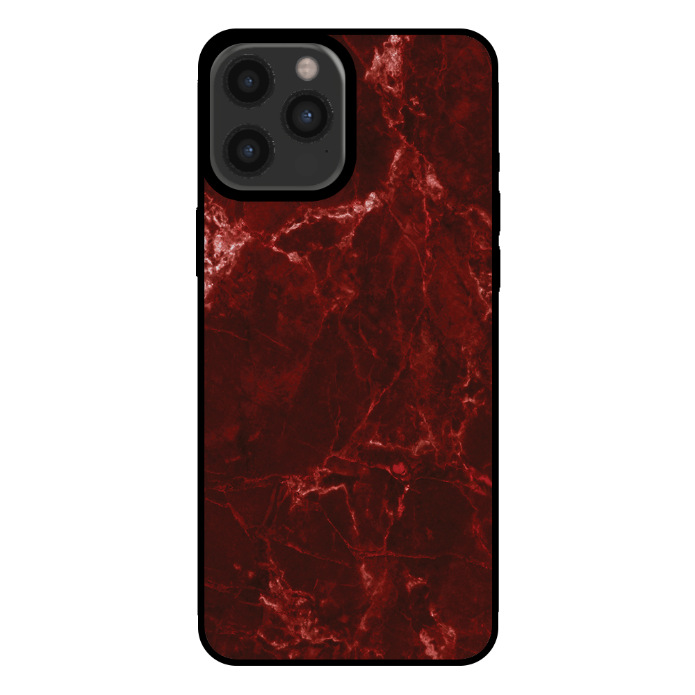 Sublimatiehoesje iPhone 12 Pro Max marmer rood