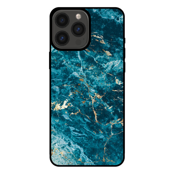 Sublimatiehoesje iPhone 13 Pro Max marmer blauw