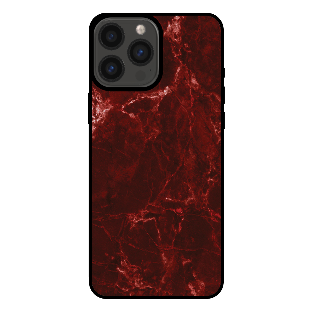Sublimatiehoesje iPhone 13 Pro Max marmer rood