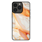 Sublimatiehoesje iPhone 13 Pro marmer oranje