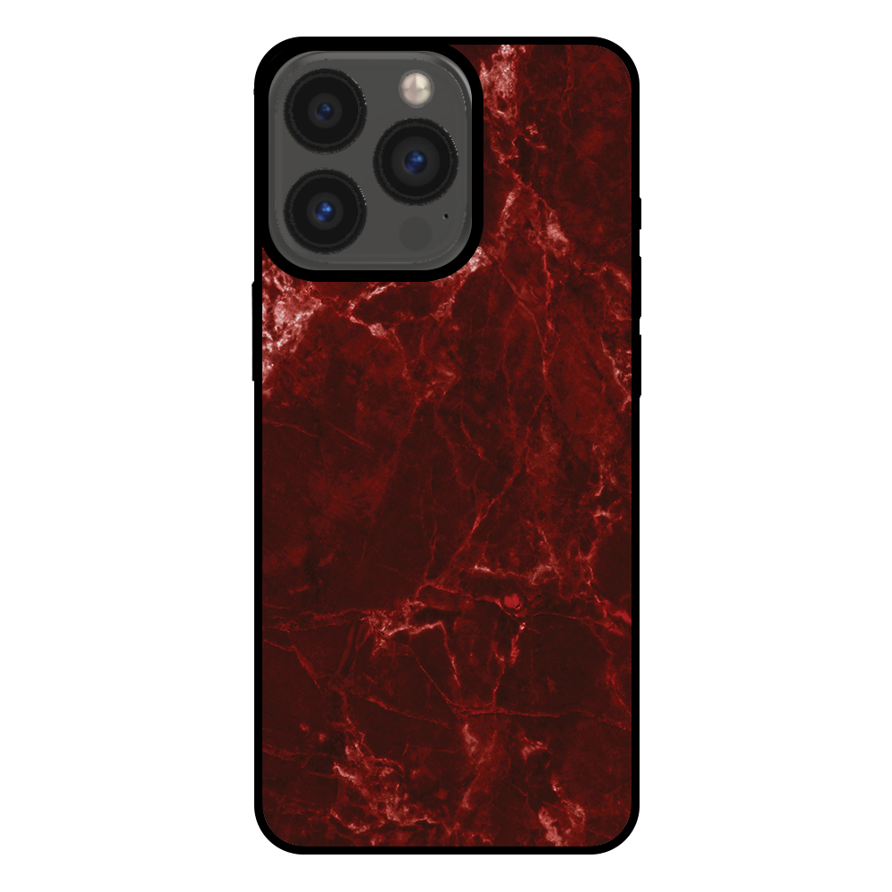 Sublimatiehoesje iPhone 13 Pro marmer rood