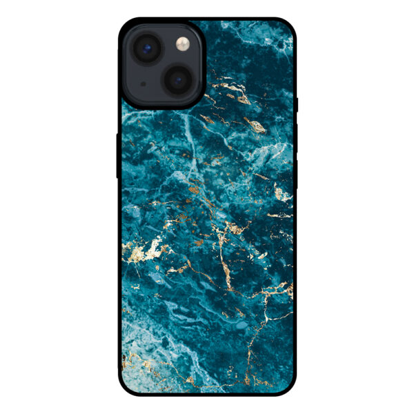 Sublimatiehoesje iPhone 13 marmer blauw