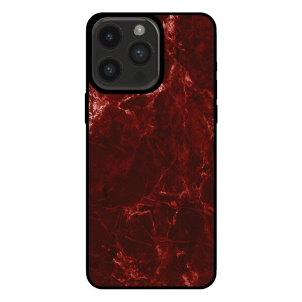 Sublimatiehoesje iPhone 14 Pro Max marmer rood