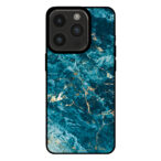 Sublimatiehoesje iPhone 14 Pro marmer blauw