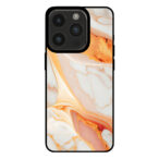 Sublimatiehoesje iPhone 14 Pro marmer oranje