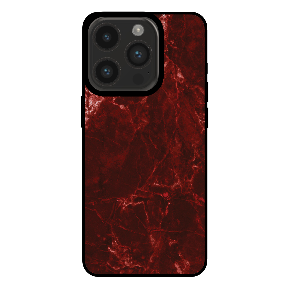 Sublimatiehoesje iPhone 14 Pro marmer rood