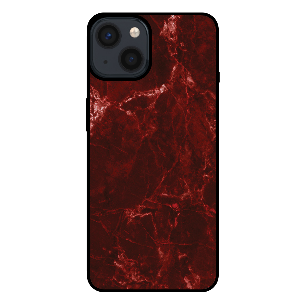 Sublimatiehoesje iPhone 14 marmer rood