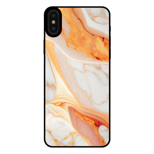 Sublimatiehoesje iPhone X-Xs marmer oranje