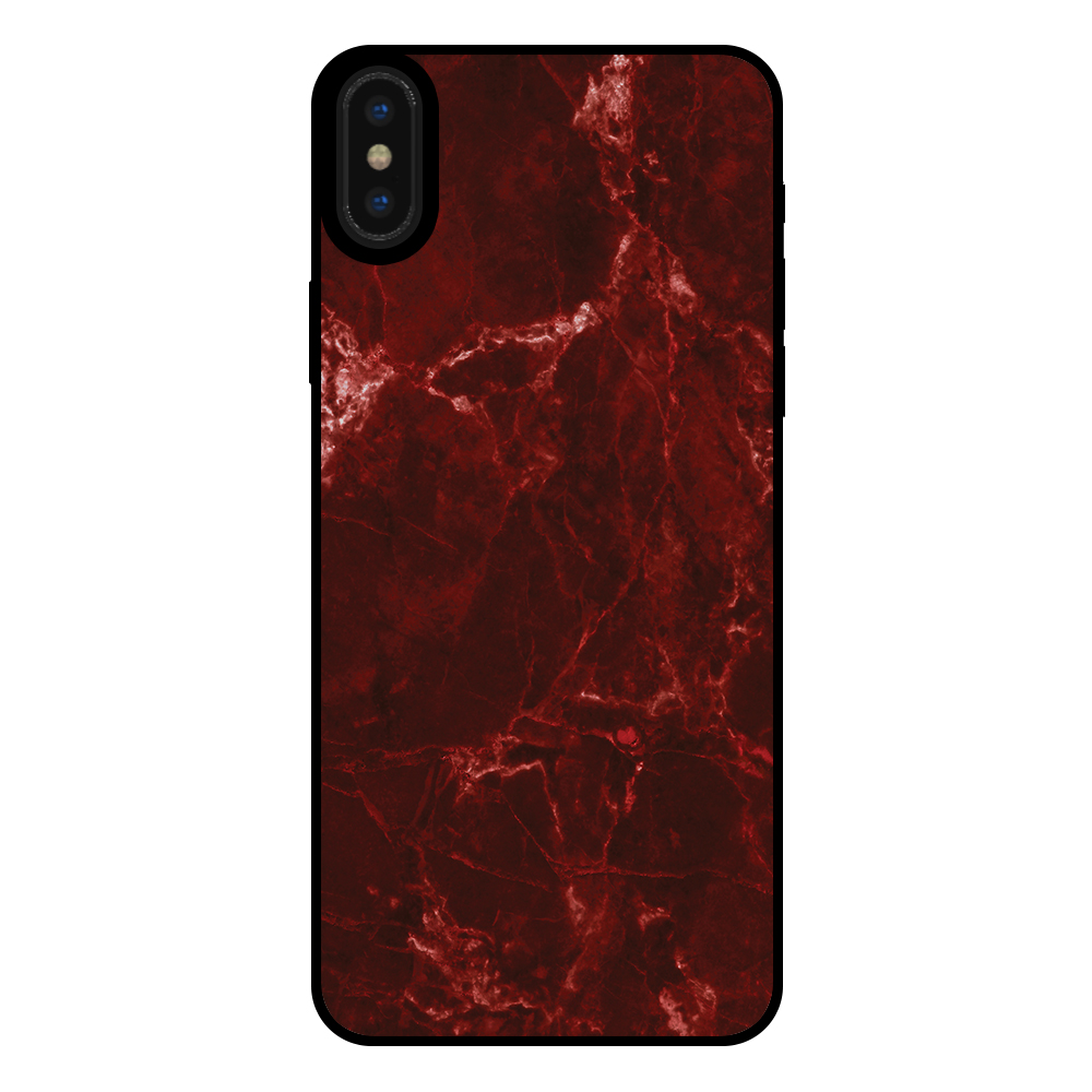 Sublimatiehoesje iPhone Xs Max marmer rood