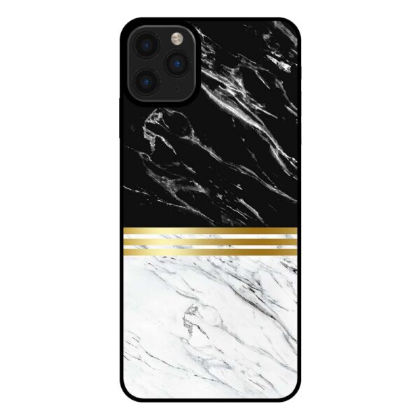 iPhone 11 Pro Max marmer hoesje zwart wit