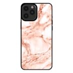 iPhone 12 Pro Max marmer hoesje wit rosé goud