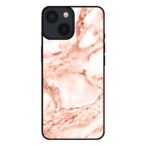 iPhone 13 Mini marmer hoesje wit rosé goud