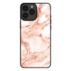 iPhone 13 Pro Max marmer hoesje wit rosé goud