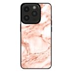 iPhone 14 Pro marmer hoesje wit rosé goud