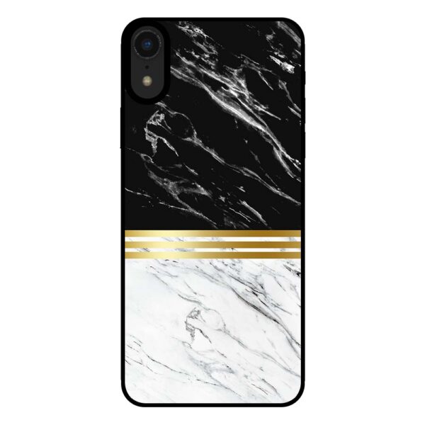 iPhone Xr marmer hoesje zwart wit