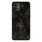 Sublimatiehoesje iPhone 12-12 Pro marmer zwart