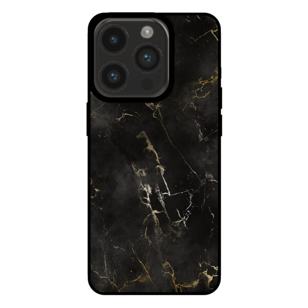 Sublimatiehoesje iPhone 14 Pro marmer zwart