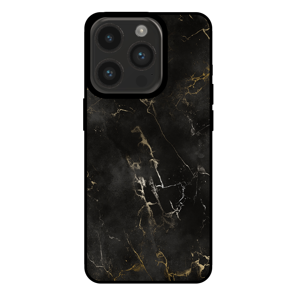 Sublimatiehoesje iPhone 14 Pro marmer zwart