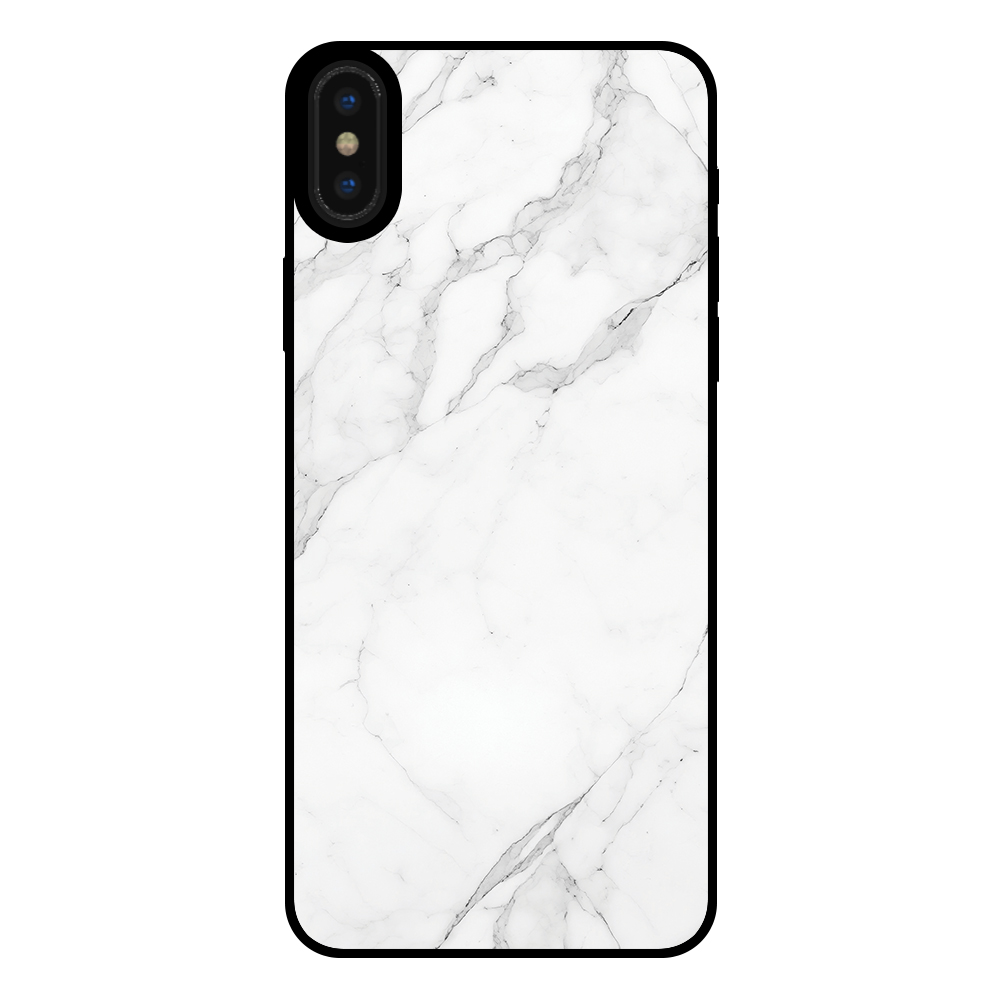 Sublimatiehoesje iPhone Xs Max marmer wit