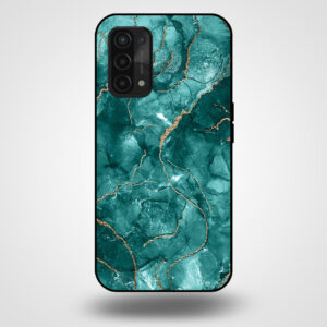 Oppo A54 5G marmer hoesje goud groen