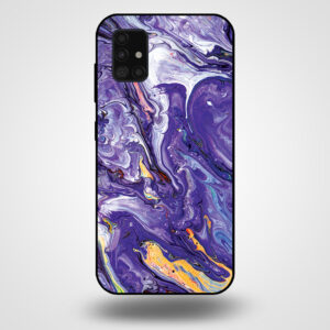 Samsung Galaxy A51 5G marmer hoesje goud paars