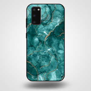 Samsung Galaxy S20 marmer hoesje goud groen