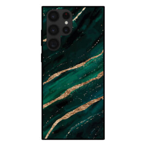 Samsung Galaxy S22 Ultra marmer hoesje goud groen 2