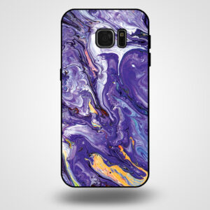 Samsung Galaxy S7 edge marmer hoesje goud paars