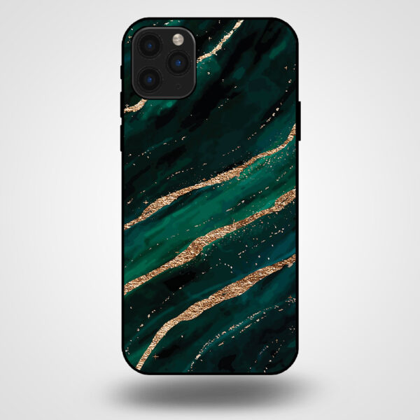 iPhone 11 Pro Max marmer hoesje goud groen 2