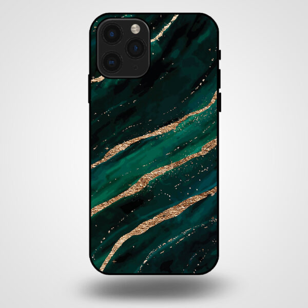 iPhone 11 Pro marmer hoesje goud groen 2