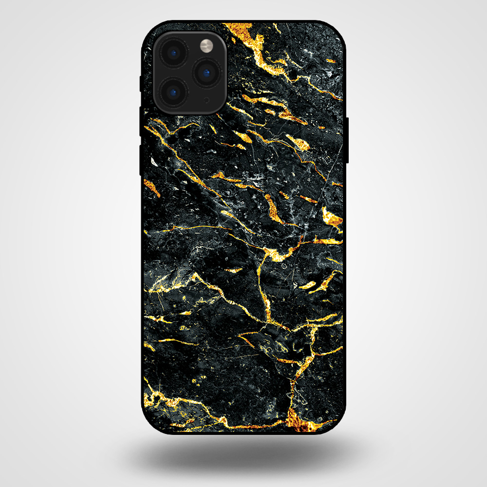 iPhone 11 pro max marmer hoesje goud zwart