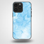 iPhone 14 Pro Max marmer hoesje licht blauw