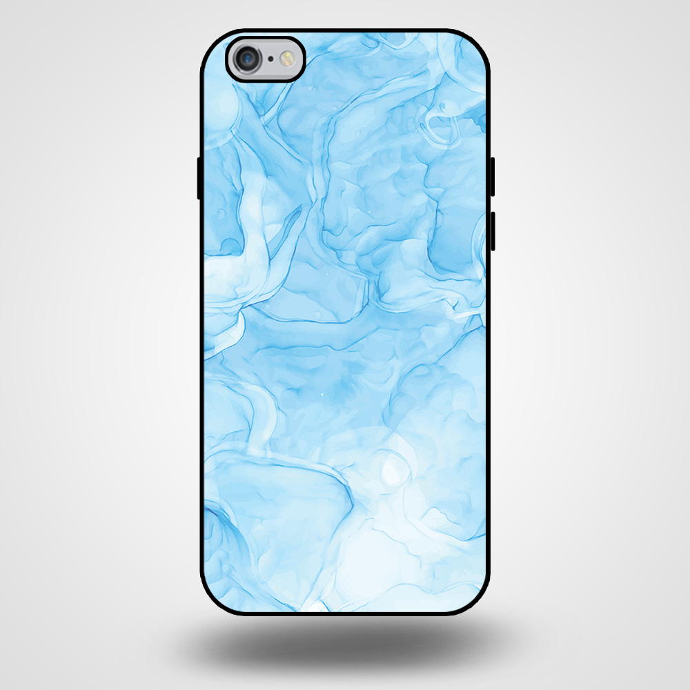 iPhone 6-6s Plus marmer hoesje licht blauw