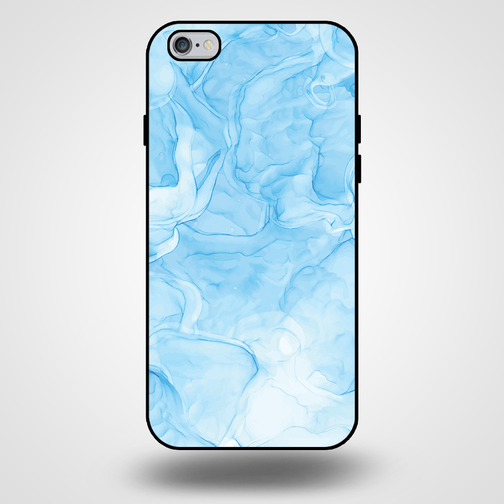 iPhone 6-6s marmer hoesje licht blauw