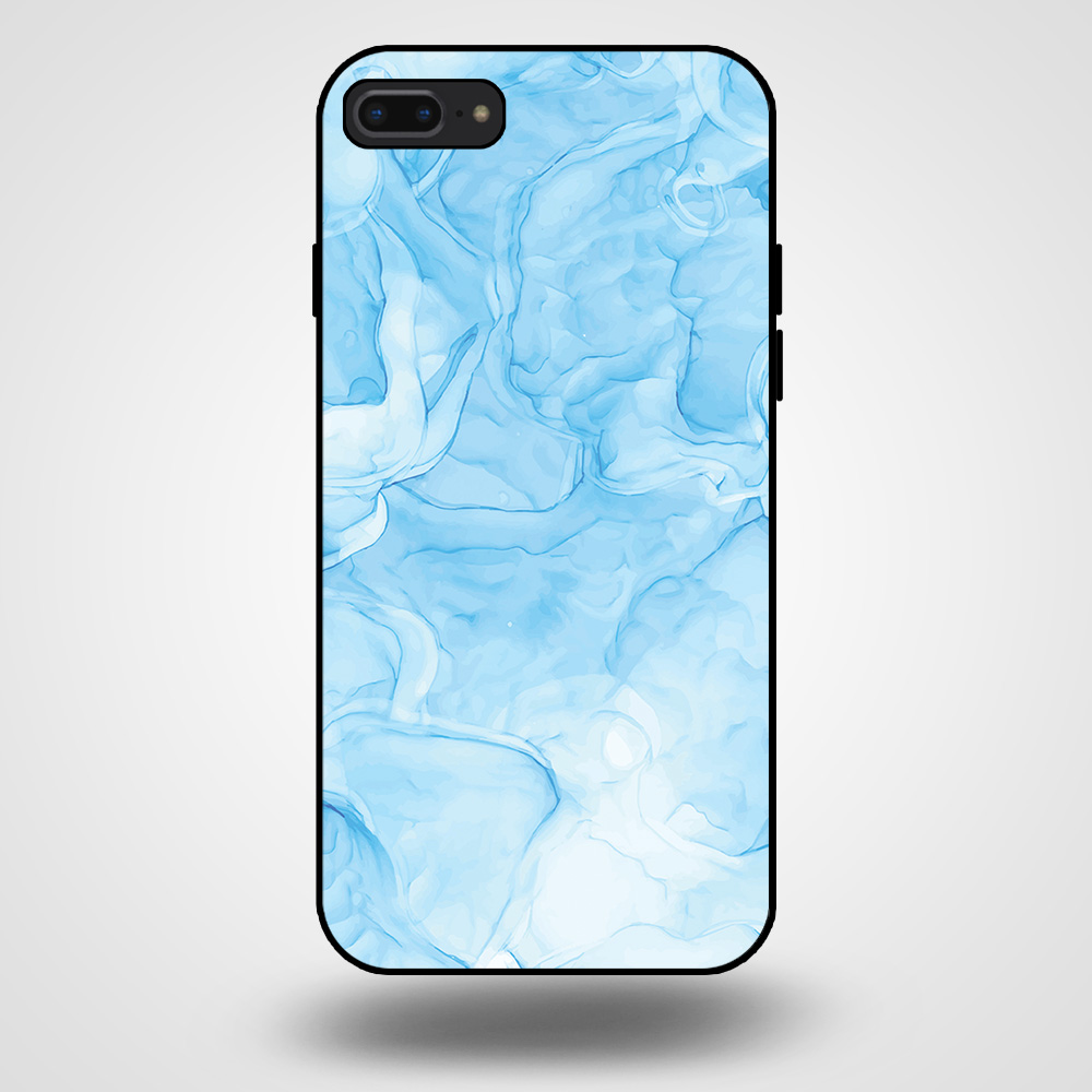 iPhone 7-8 Plus marmer hoesje licht blauw