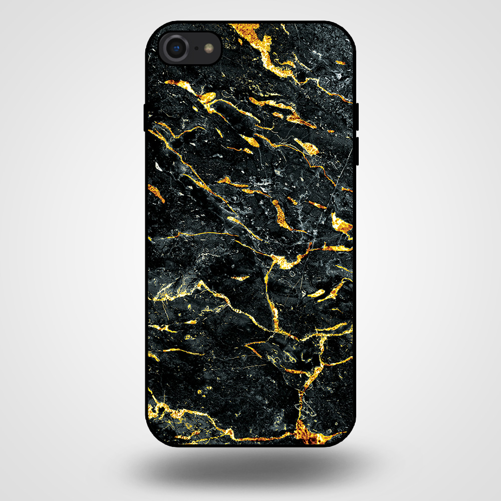 iPhone 7-8 marmer hoesje goud zwart