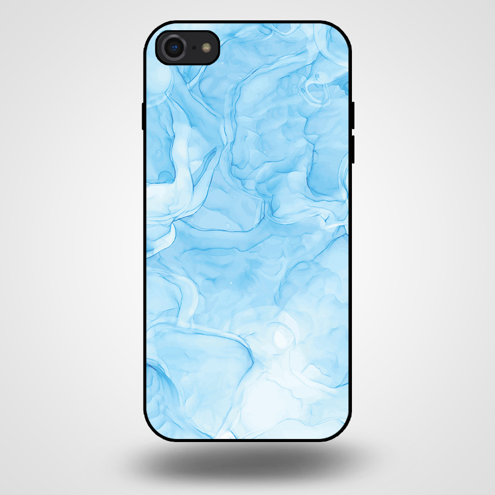 iPhone 7-8 marmer hoesje licht blauw