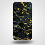 iPhone XR marmer hoesje goud zwart