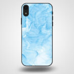 iPhone XR marmer hoesje licht blauw