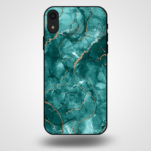 iPhone Xr marmer hoesje goud groen