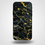 iPhone Xs Max marmer hoesje goud zwart